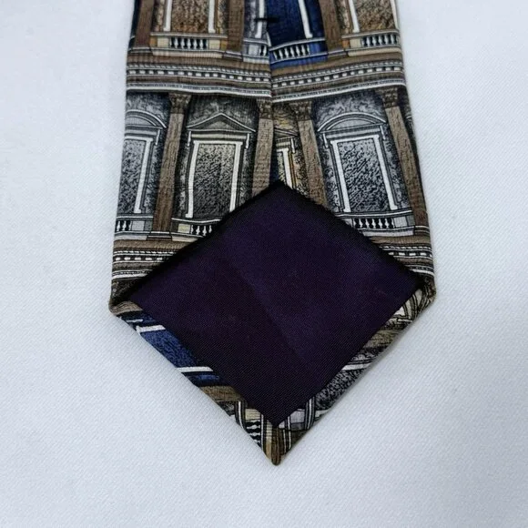 Structure Tie Silk Necktie Window Door Geo Architecture Architect Building Retro